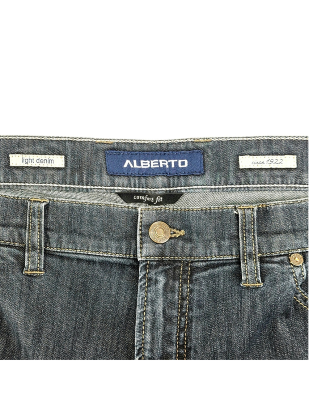 Alberto Tommy Comfort Fit Jeans Mens 39x28 Blue Stretch Denim Germany - Picture 3 of 13